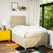 Pat continental cu saltea, crem, 120x190 cm, textil - WALTI WALTI