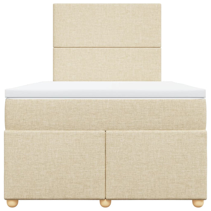 Pat continental cu saltea, crem, 120x190 cm, textil - WALTI WALTI