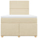 Pat continental cu saltea, crem, 120x190 cm, textil - WALTI WALTI