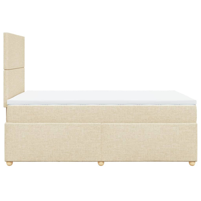 Pat continental cu saltea, crem, 120x190 cm, textil - WALTI WALTI