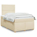 Pat continental cu saltea, crem, 120x190 cm, textil - WALTI WALTI