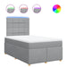 Pat box spring cu saltea, gri deschis, 120x190 cm, textil - WALTI WALTI