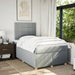 Pat box spring cu saltea, gri deschis, 120x190 cm, textil - WALTI WALTI