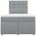 Pat box spring cu saltea, gri deschis, 120x190 cm, textil - WALTI WALTI
