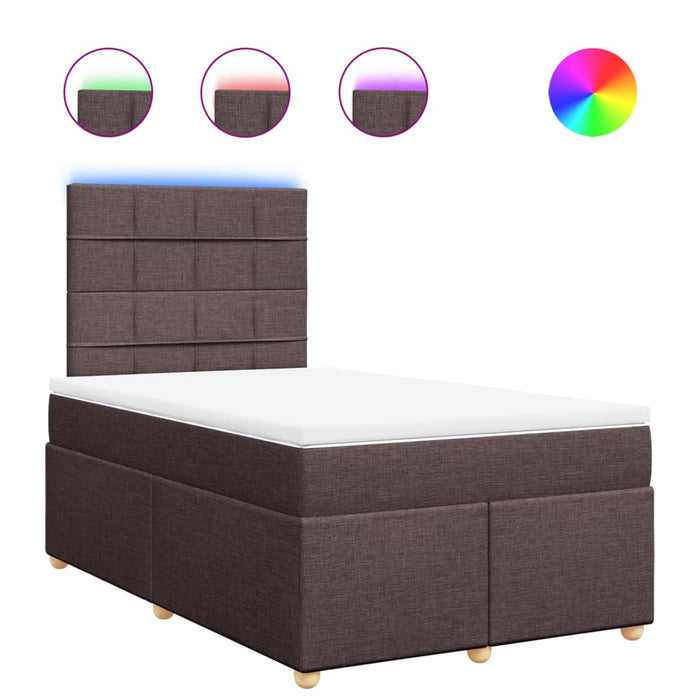 Pat box spring cu saltea, maro închis, 120x190 cm, textil - WALTI WALTI
