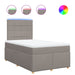 Pat box spring cu saltea, taupe, 120x190 cm material textil - WALTI WALTI