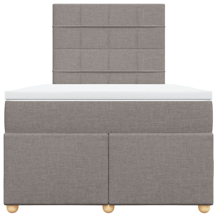 Pat box spring cu saltea, taupe, 120x190 cm material textil - WALTI WALTI