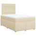 Pat continental cu saltea, crem, 120x190 cm, textil - WALTI WALTI