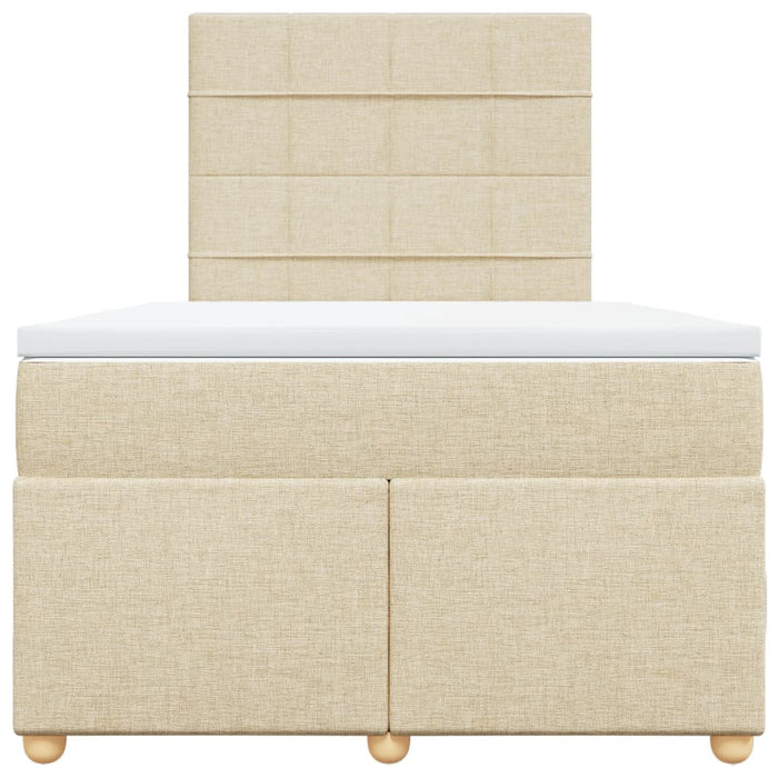 Pat continental cu saltea, crem, 120x190 cm, textil - WALTI WALTI