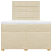Pat continental cu saltea, crem, 120x190 cm, textil - WALTI WALTI