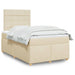 Pat continental cu saltea, crem, 120x190 cm, textil - WALTI WALTI