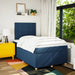 Pat box spring cu saltea, albastru, 120x190 cm, material textil - WALTI WALTI