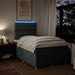 Pat box spring cu saltea, gri închis, 120x190 cm, textil - WALTI WALTI