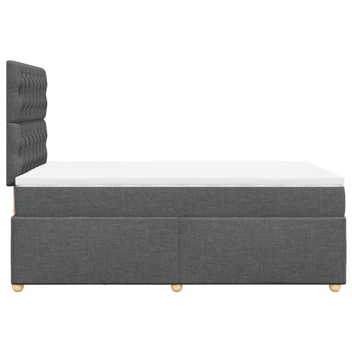 Pat box spring cu saltea, gri închis, 120x190 cm, textil - WALTI WALTI