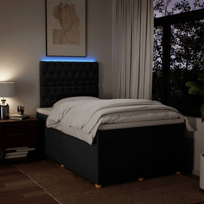 Pat box spring cu saltea, negru, 120x190 cm, catifea - WALTI WALTI