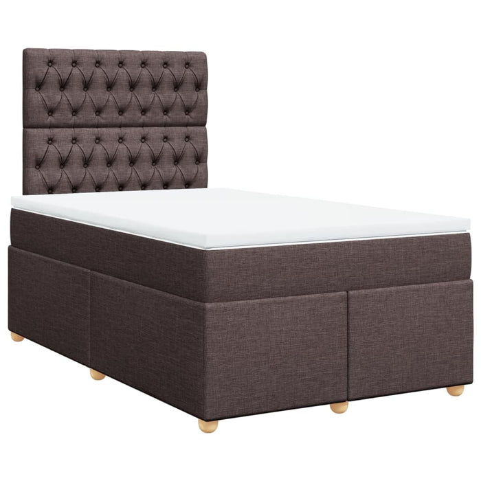 Pat box spring cu saltea, maro închis, 120x190 cm, textil - WALTI WALTI