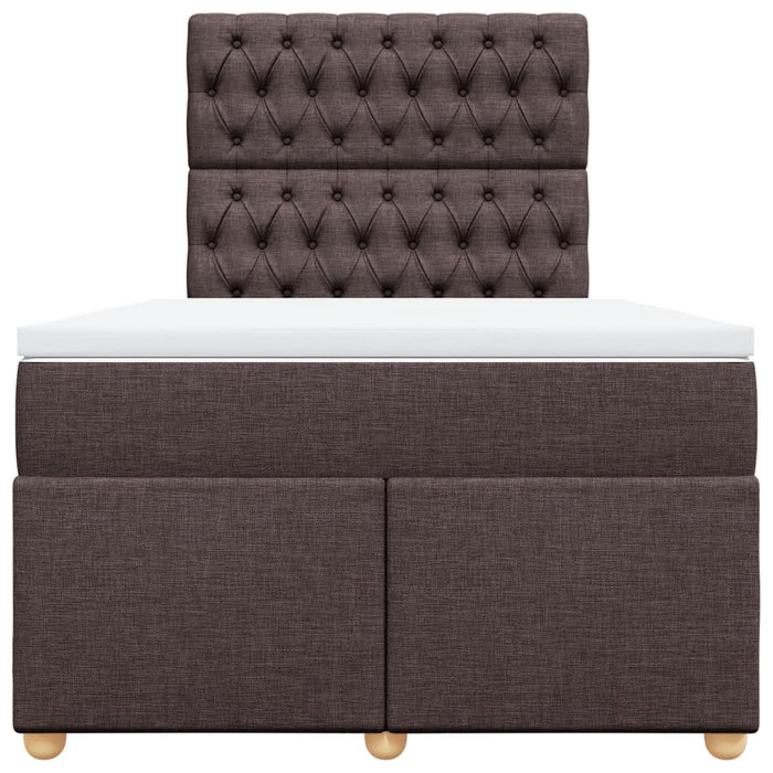 Pat box spring cu saltea, maro închis, 120x190 cm, textil - WALTI WALTI