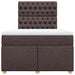 Pat box spring cu saltea, maro închis, 120x190 cm, textil - WALTI WALTI