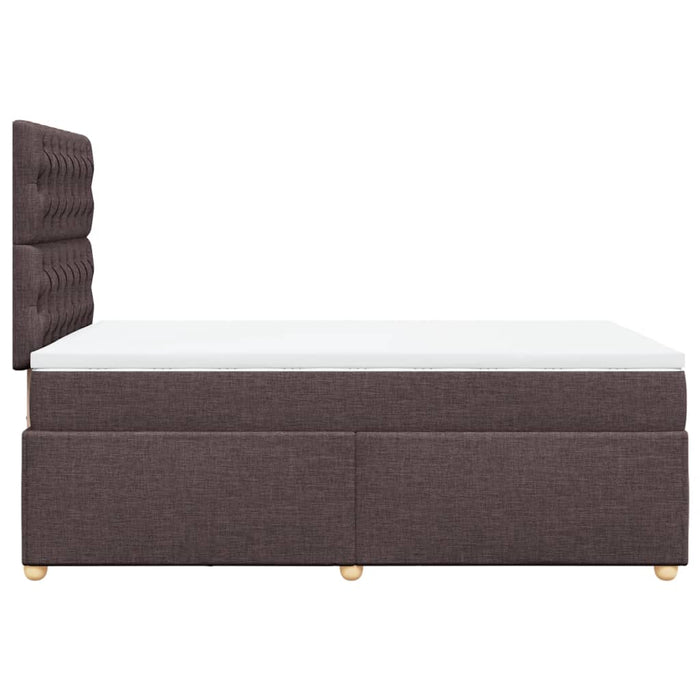 Pat box spring cu saltea, maro închis, 120x190 cm, textil - WALTI WALTI