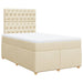 Pat continental cu saltea, crem, 120x190 cm, textil - WALTI WALTI