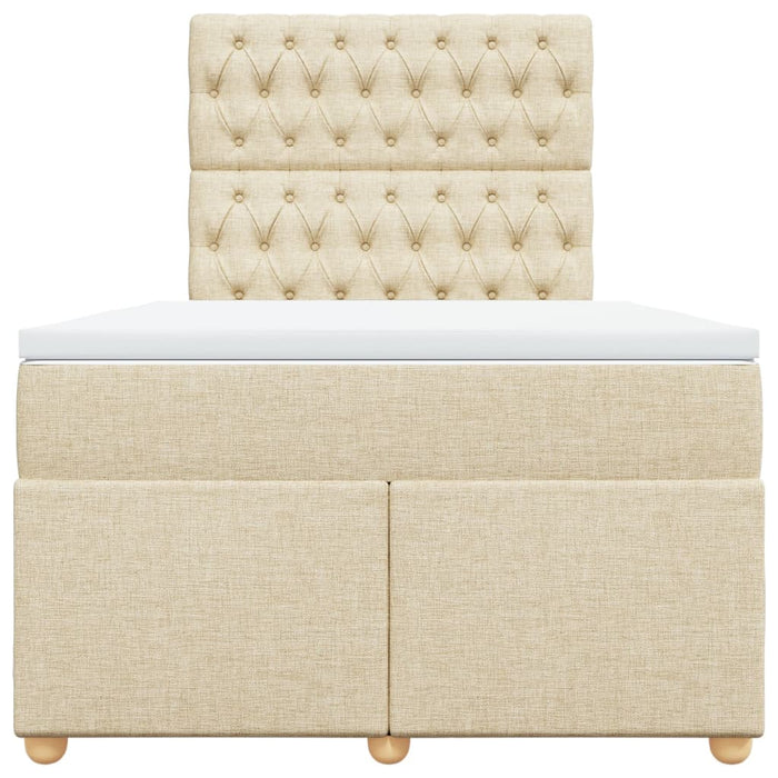 Pat continental cu saltea, crem, 120x190 cm, textil - WALTI WALTI