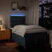Pat box spring cu saltea, albastru, 120x190 cm, material textil - WALTI WALTI