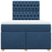 Pat box spring cu saltea, albastru, 120x190 cm, material textil - WALTI WALTI