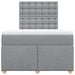 Pat box spring cu saltea, gri deschis, 120x190 cm, textil - WALTI WALTI