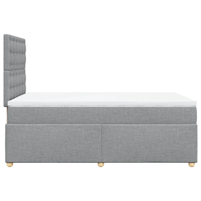 Pat box spring cu saltea, gri deschis, 120x190 cm, textil - WALTI WALTI