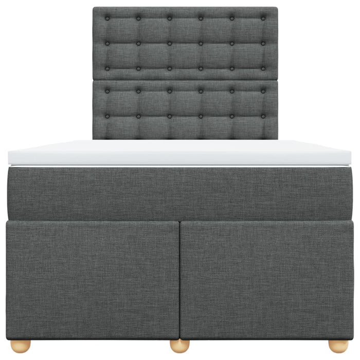 Pat box spring cu saltea, gri închis, 120x190 cm, textil - WALTI WALTI