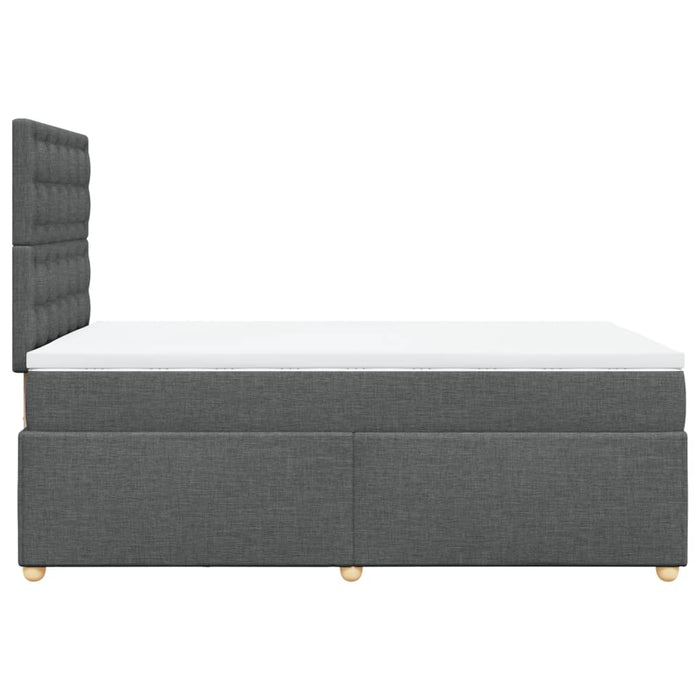Pat box spring cu saltea, gri închis, 120x190 cm, textil - WALTI WALTI