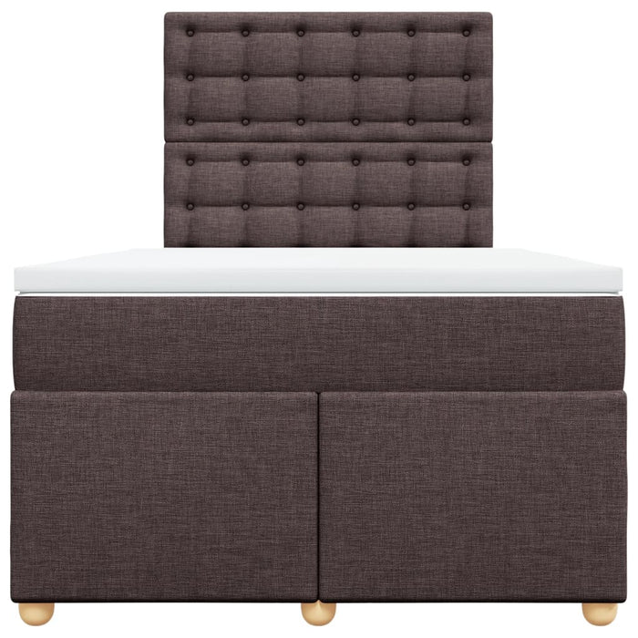 Pat box spring cu saltea, maro închis, 120x190 cm, textil - WALTI WALTI