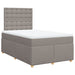 Pat box spring cu saltea, taupe, 120x190 cm material textil - WALTI WALTI