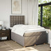 Pat box spring cu saltea, taupe, 120x190 cm material textil - WALTI WALTI