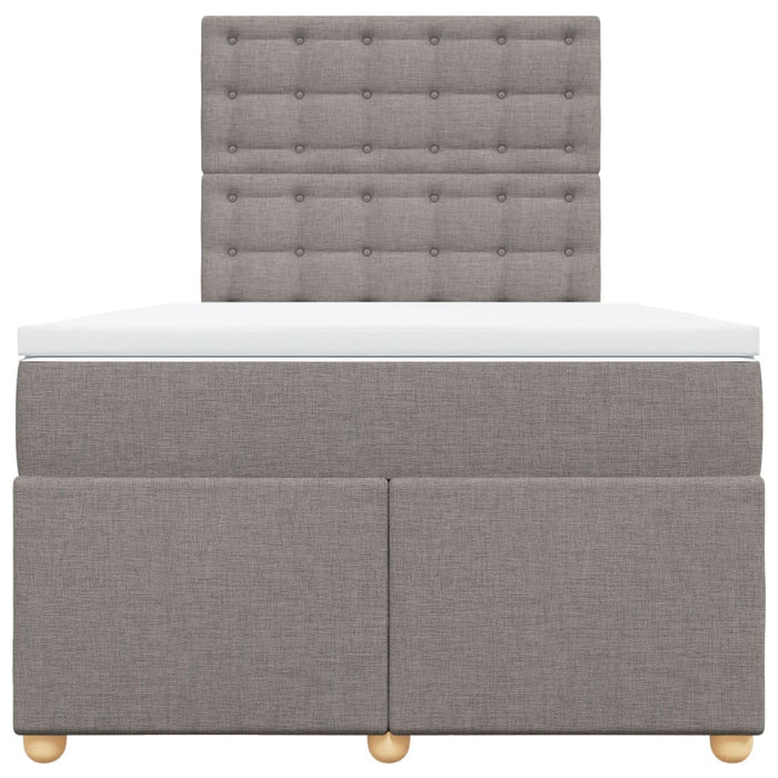 Pat box spring cu saltea, taupe, 120x190 cm material textil - WALTI WALTI