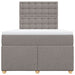 Pat box spring cu saltea, taupe, 120x190 cm material textil - WALTI WALTI