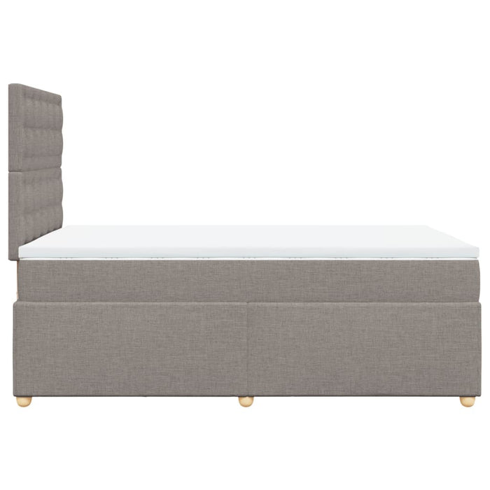 Pat box spring cu saltea, taupe, 120x190 cm material textil - WALTI WALTI