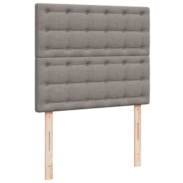 Pat box spring cu saltea, taupe, 120x190 cm material textil - WALTI WALTI