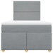 Pat continental cu saltea, gri deschis, 120x200 cm, textil - WALTI WALTI