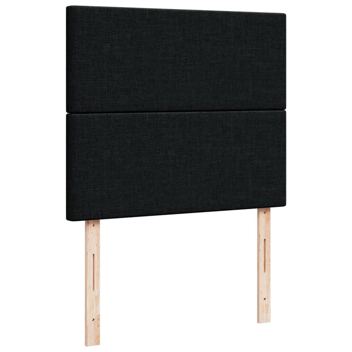 Pat box spring cu saltea, negru, 120x200 cm, textil - WALTI WALTI