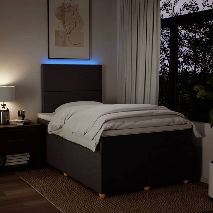 Pat box spring cu saltea, maro închis, 120x200 cm, textil - WALTI WALTI