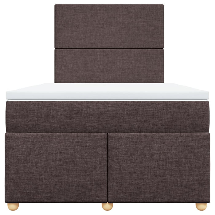 Pat box spring cu saltea, maro închis, 120x200 cm, textil - WALTI WALTI