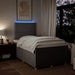 Pat box spring cu saltea, gri taupe, 120x200 cm, textil - WALTI WALTI