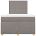 Pat box spring cu saltea, gri taupe, 120x200 cm, textil - WALTI WALTI