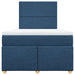 Pat box spring cu saltea, albastru, 120x200 cm, textil - WALTI WALTI