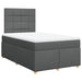 Pat box spring cu saltea, gri închis, 120x200 cm, textil - WALTI WALTI