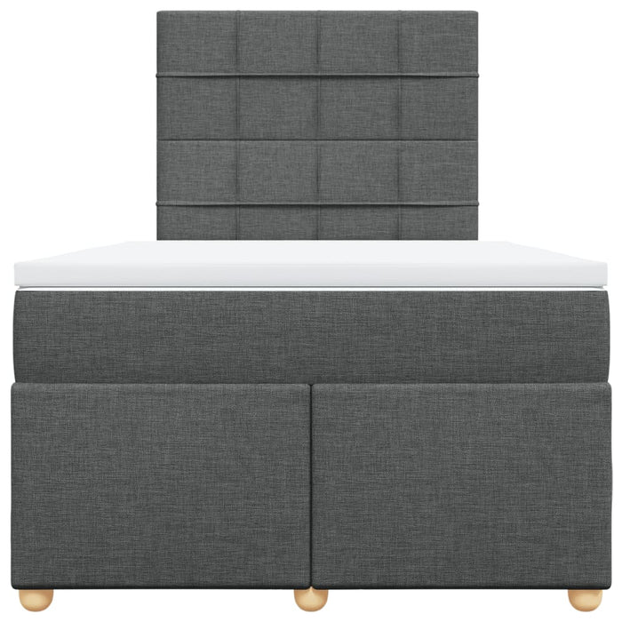 Pat box spring cu saltea, gri închis, 120x200 cm, textil - WALTI WALTI
