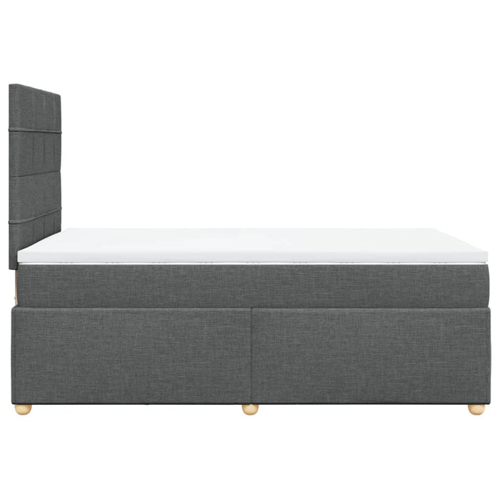Pat box spring cu saltea, gri închis, 120x200 cm, textil - WALTI WALTI
