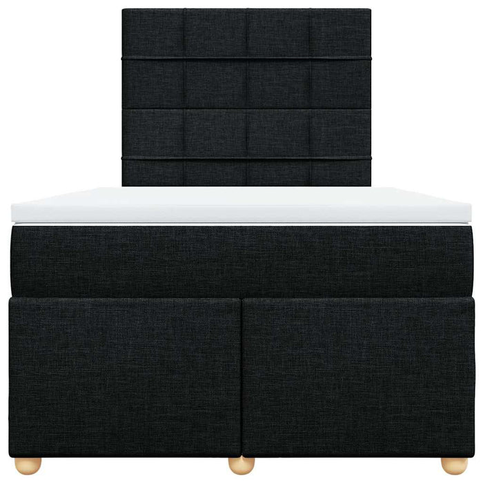 Pat box spring cu saltea, negru, 120x200 cm, textil - WALTI WALTI