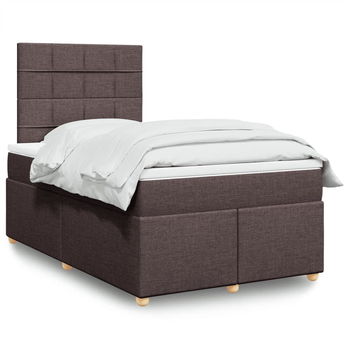 Pat box spring cu saltea, maro închis, 120x200 cm, textil - WALTI WALTI